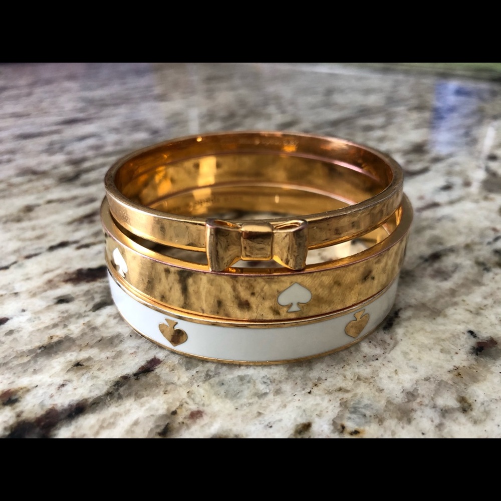 3 Kate Spade Gold-Tone & Enamel Bracelet